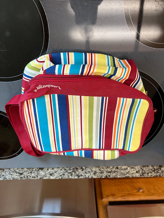 Longaberger lunchbox in sunny day stripe