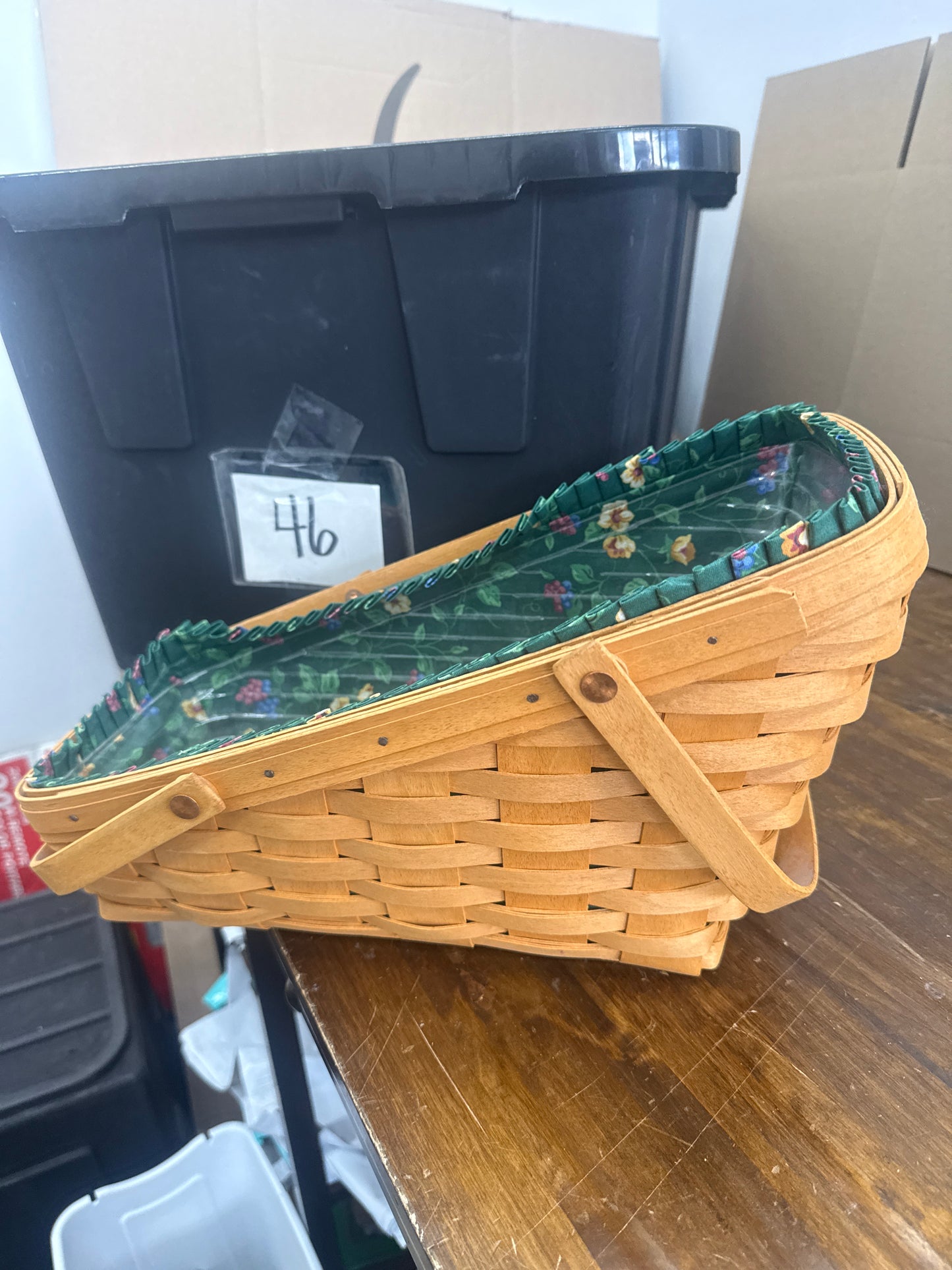 Longaberger large vegetable with liner and protector
