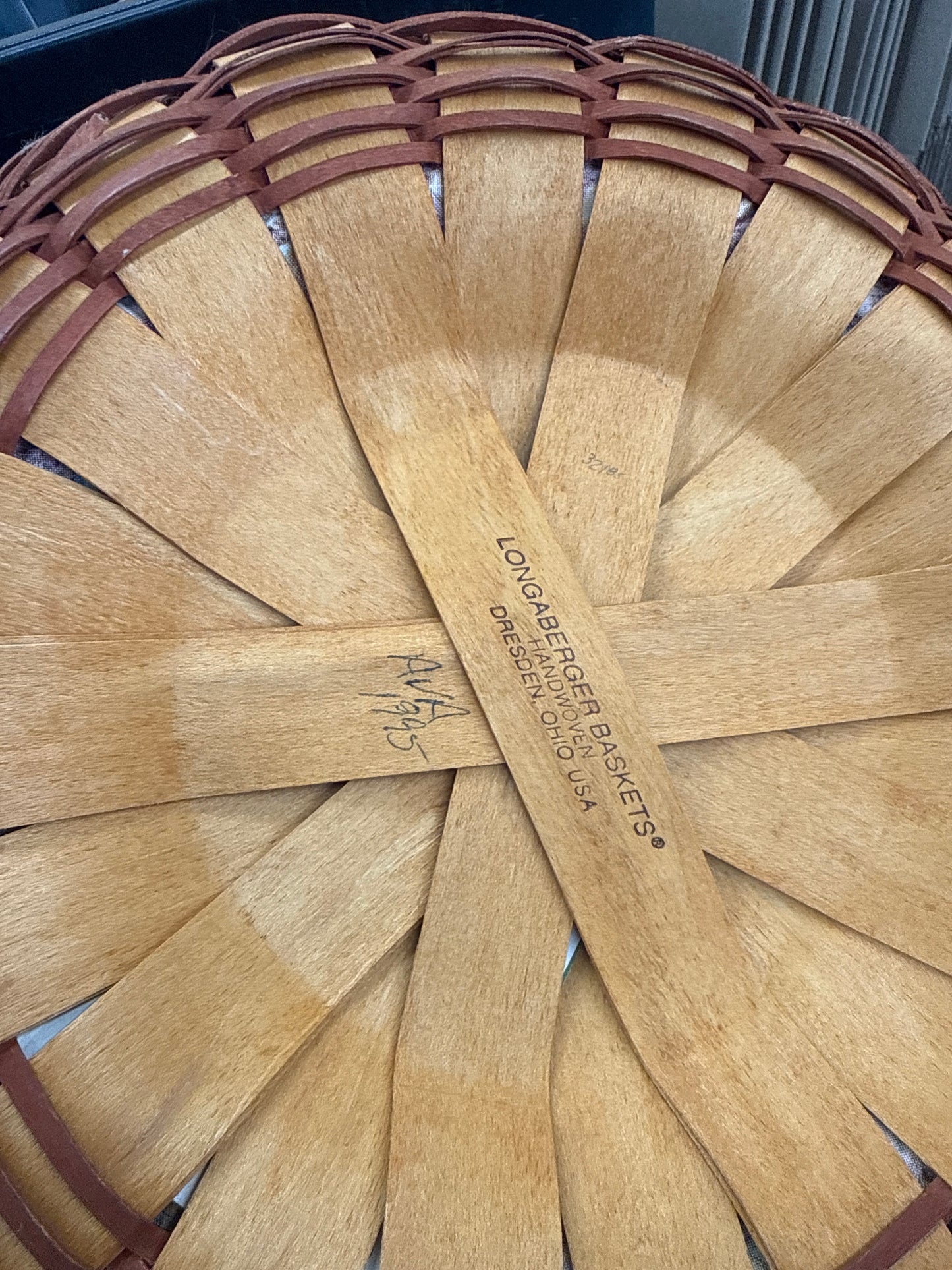 Longaberger basket of plenty with liner and protector