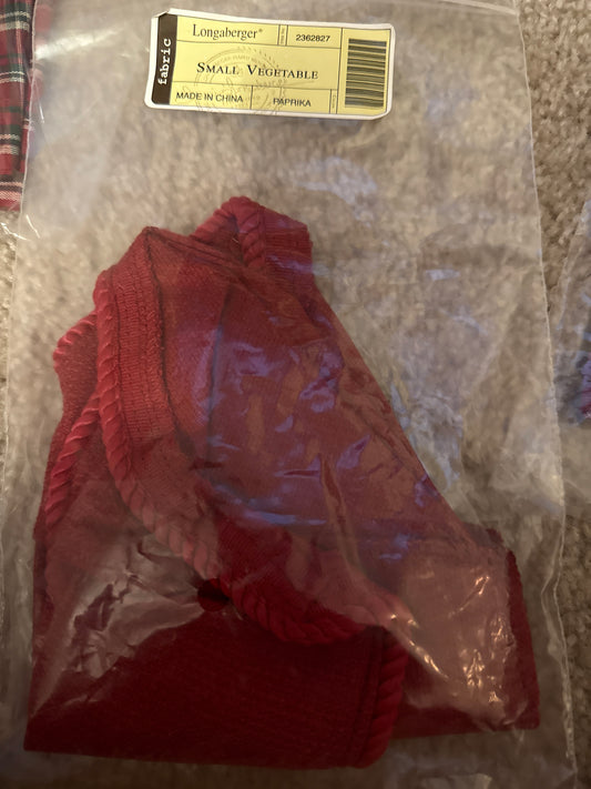Longaberger small vegetable liner in paprika