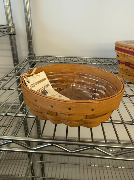 Longaberger oval basket with protector