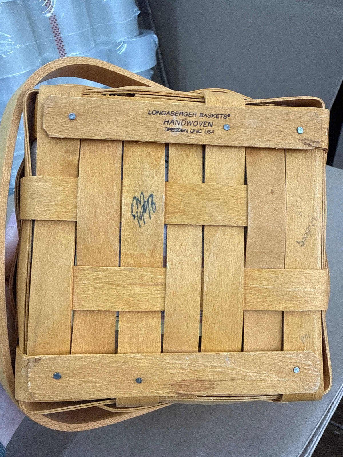 Longaberger medium berry basket with liner and protector
