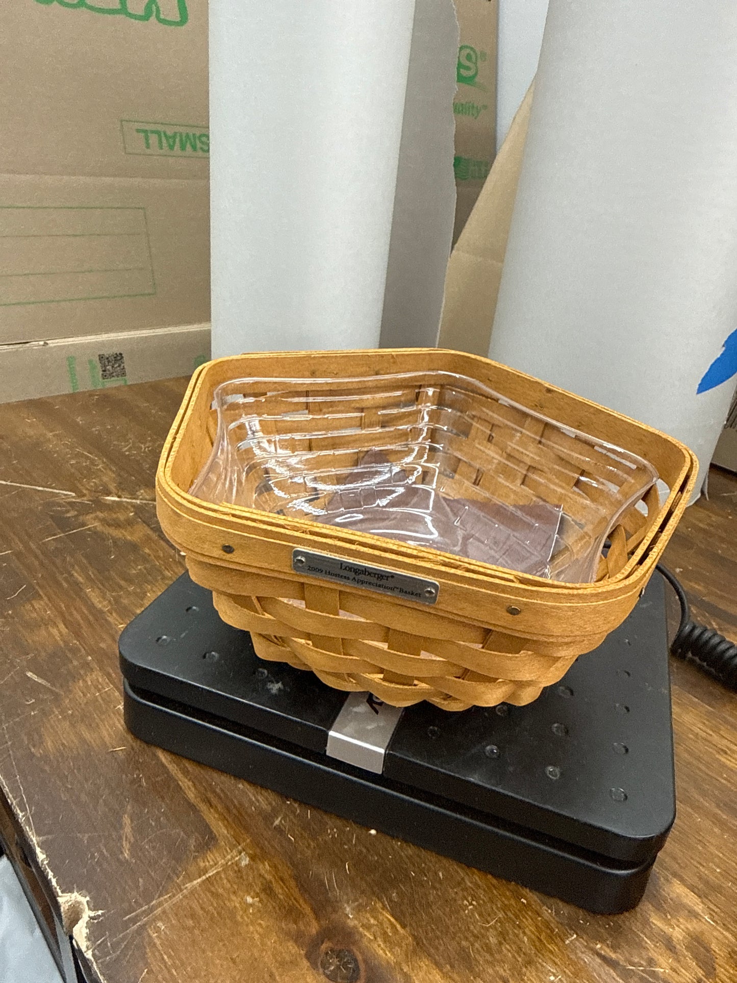 Longaberger 2009 hostess appreciation basket with protector