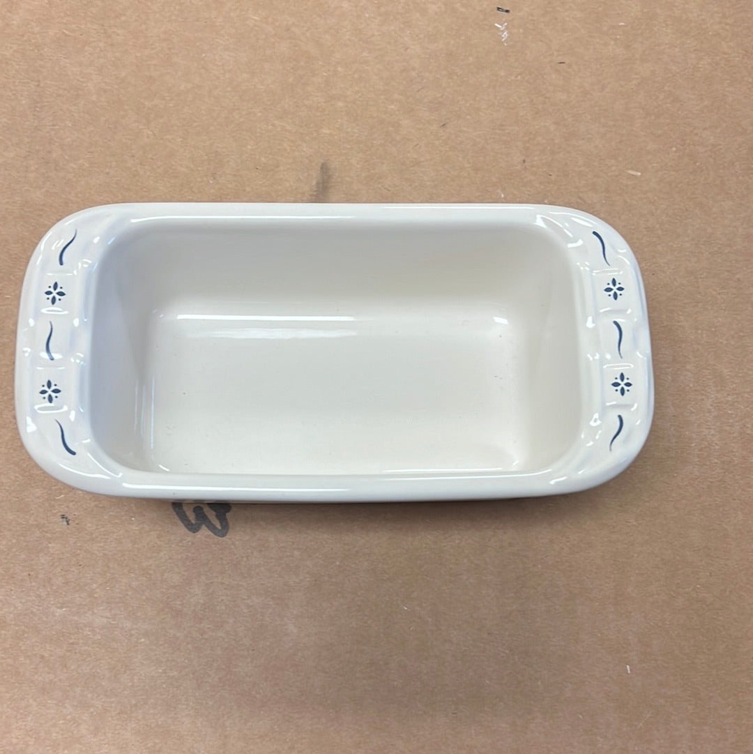 Longaberger small loaf pan in classic blue