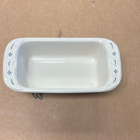 Longaberger small loaf pan in classic blue