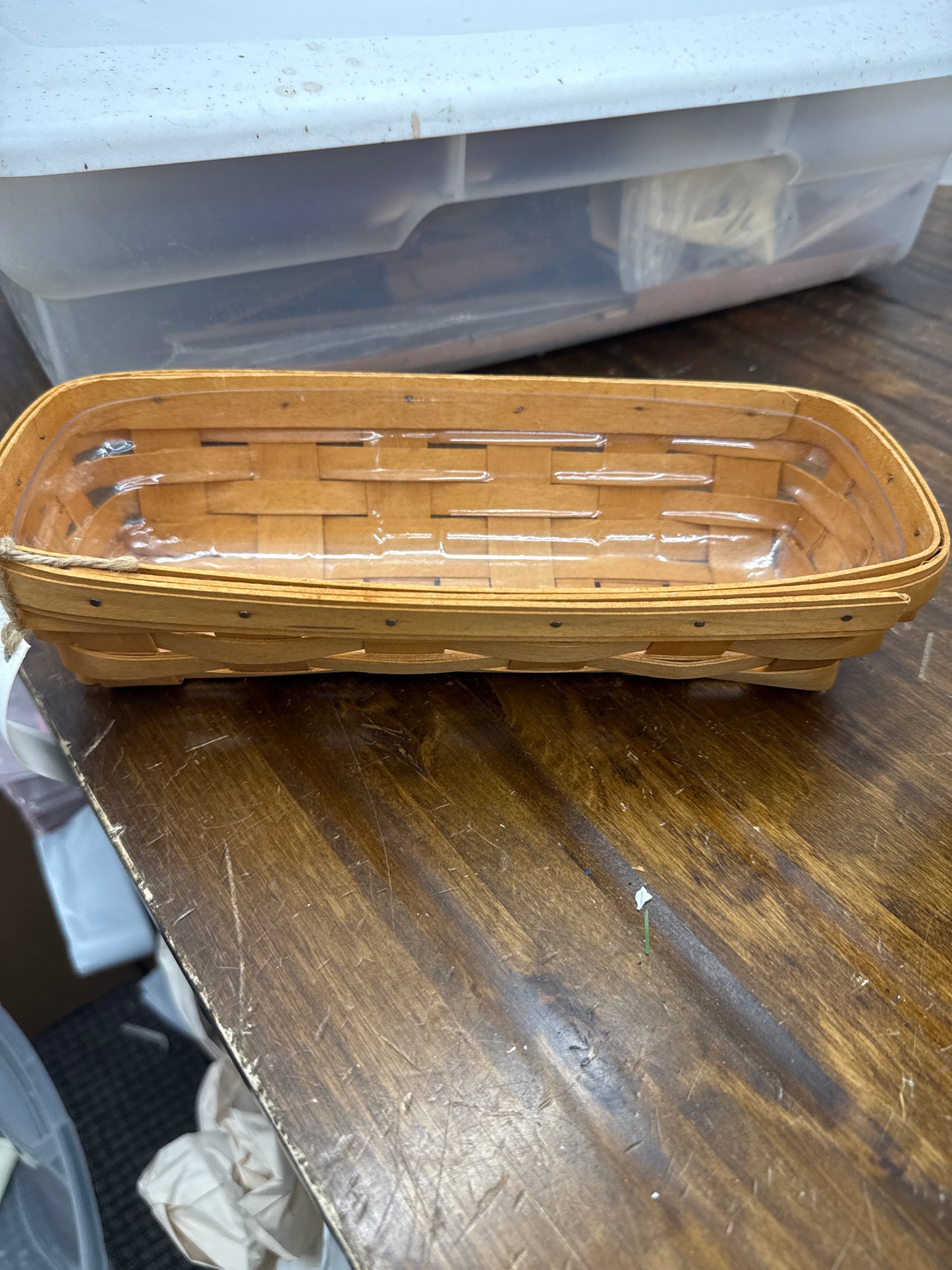 Longaberger cracker basket with protector