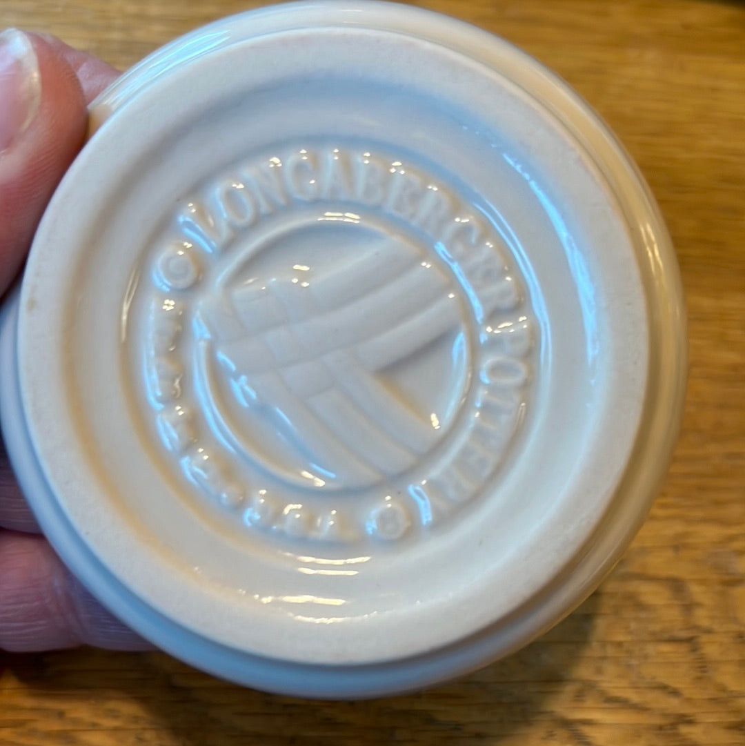 Longaberger small flower pot base in ivory