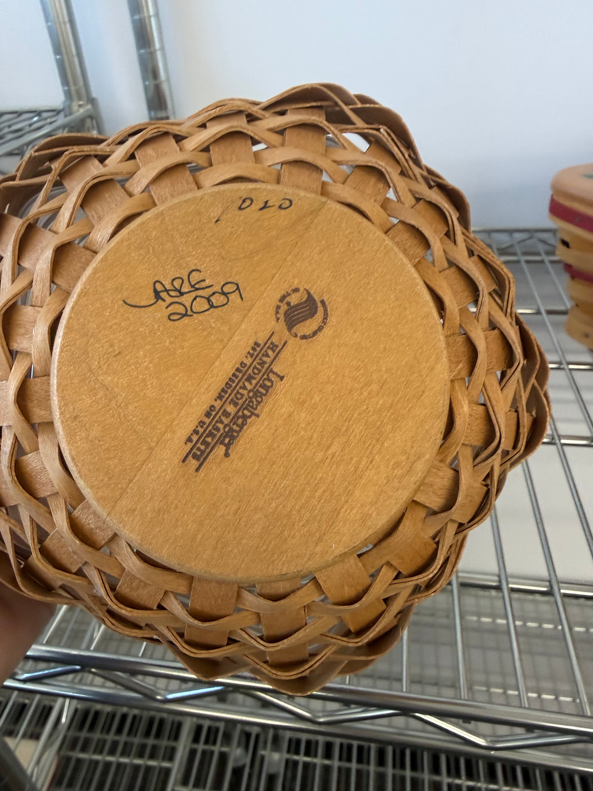 Longaberger 2009 hostess appreciation basket with protector