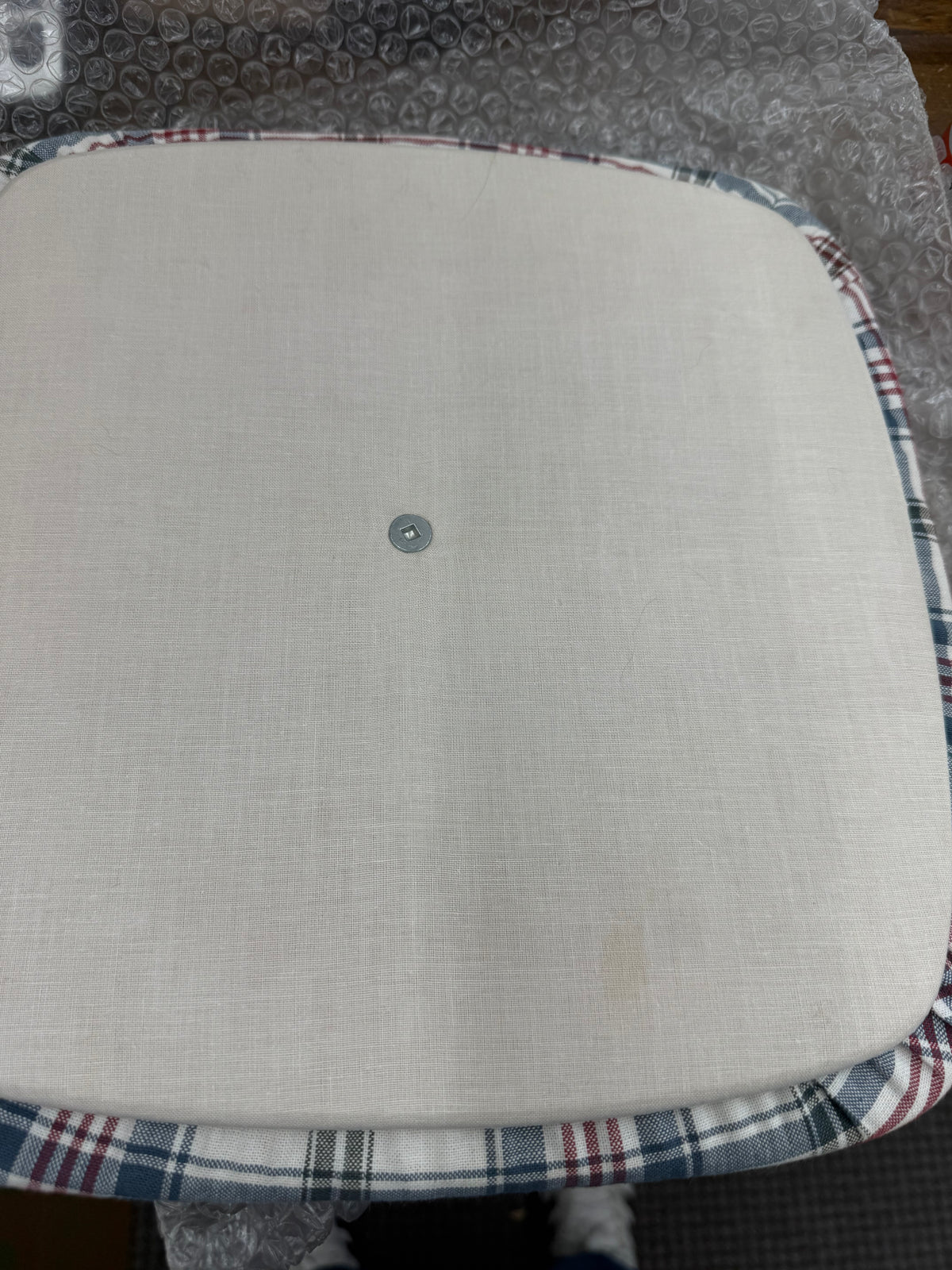 Longaberger cake basket lid in market day plaid