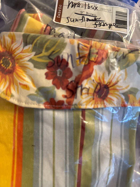 Longaberger mailbox liner in sunflower stripe