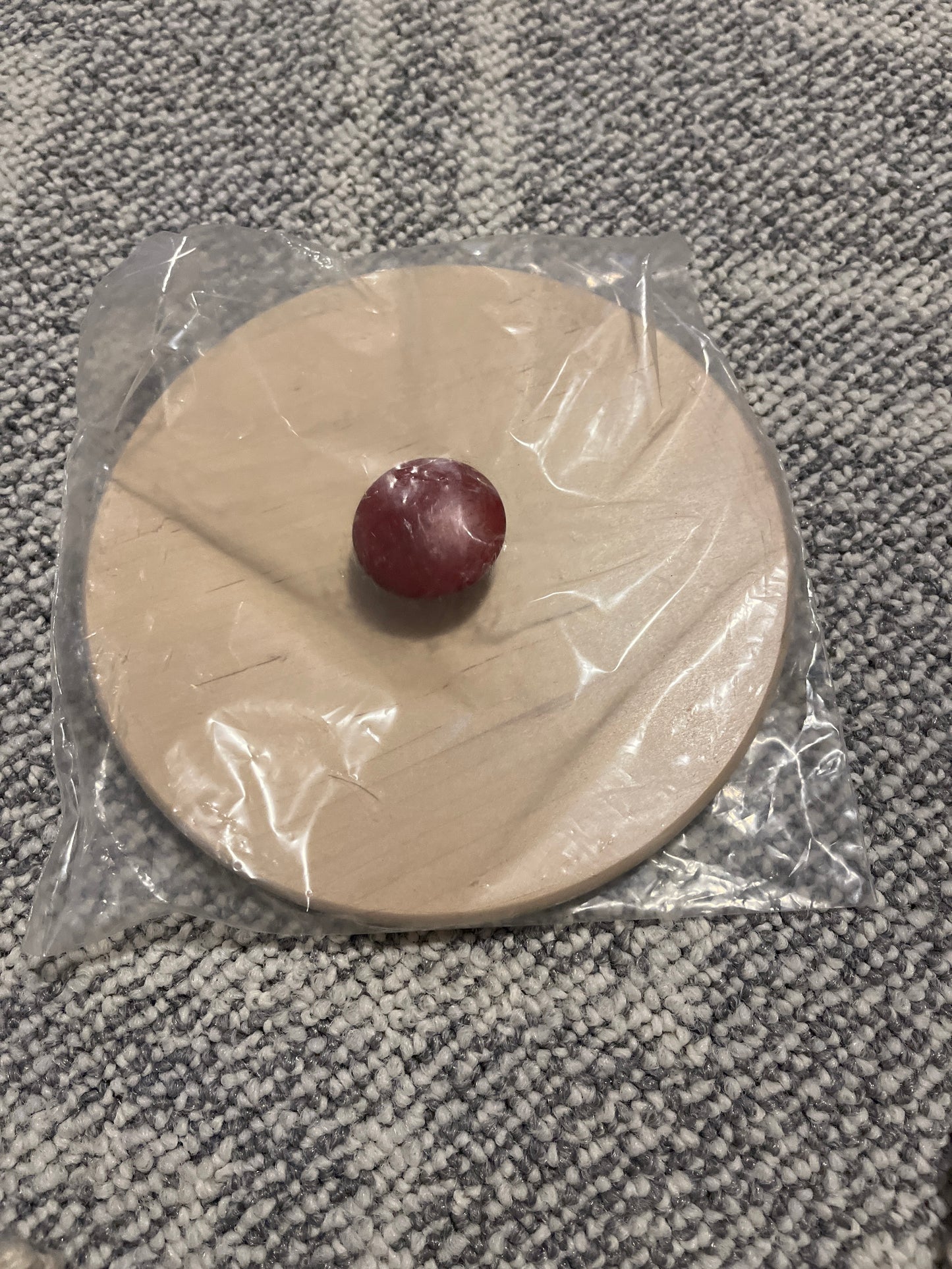 Longaberger 2017 Christmas white wash lid w/ red knob