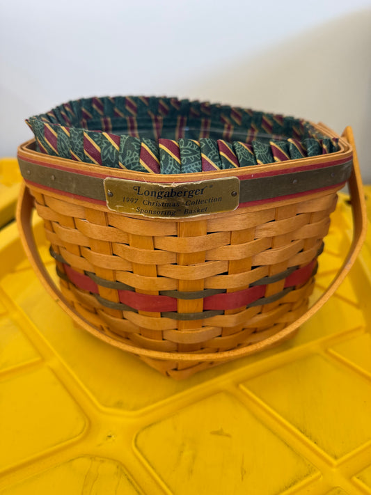 Longaberger 1997 sponsoring basket with liner and protector