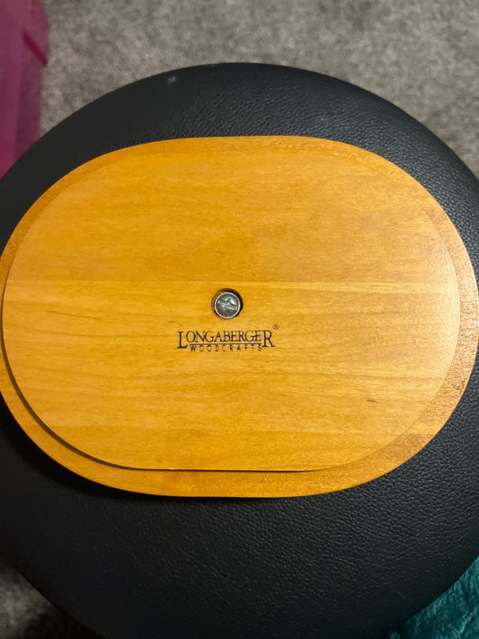Longaberger 7.75”x5.75” oval lid