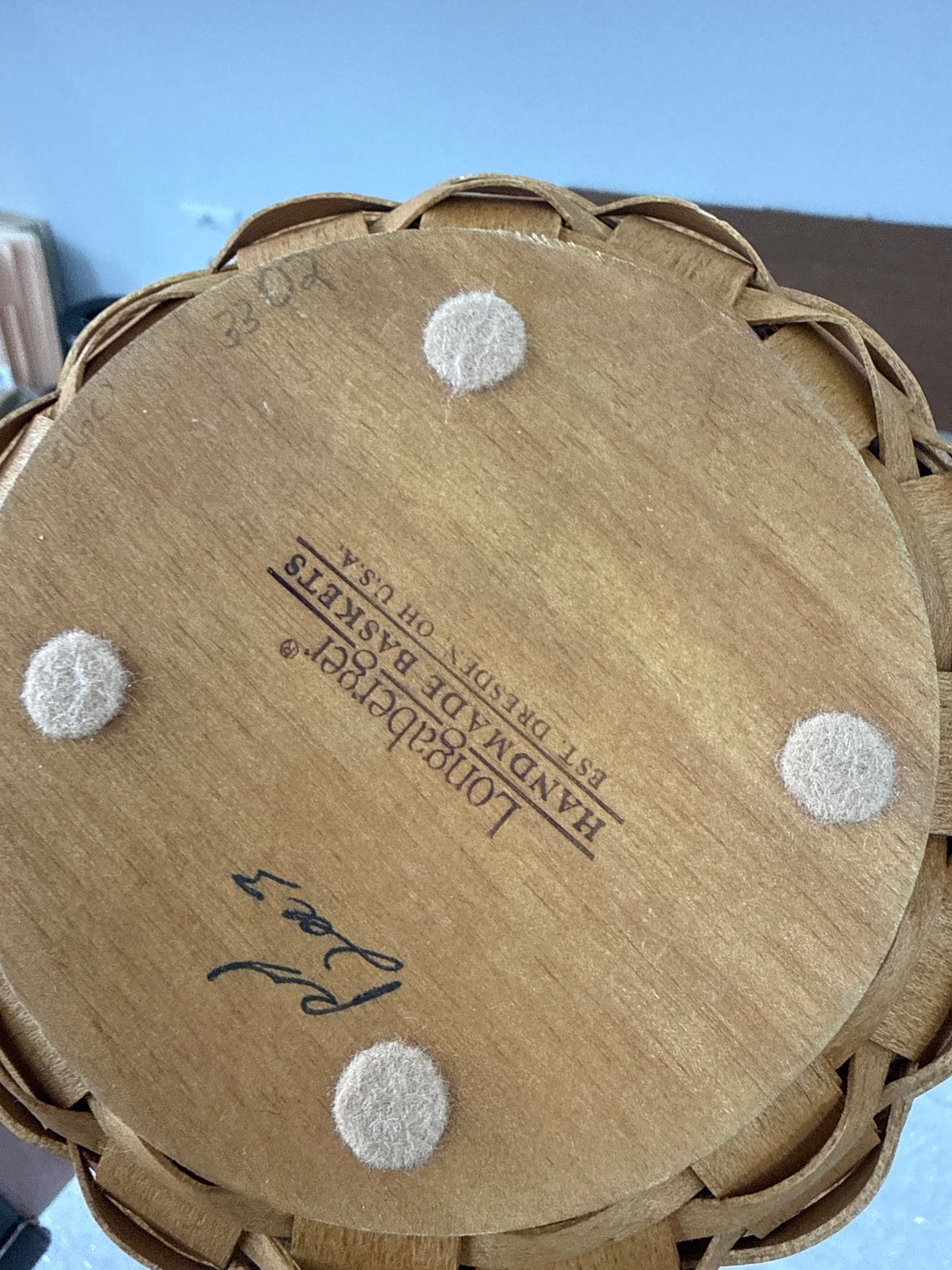 Longaberger bouquet basket with liner and protector