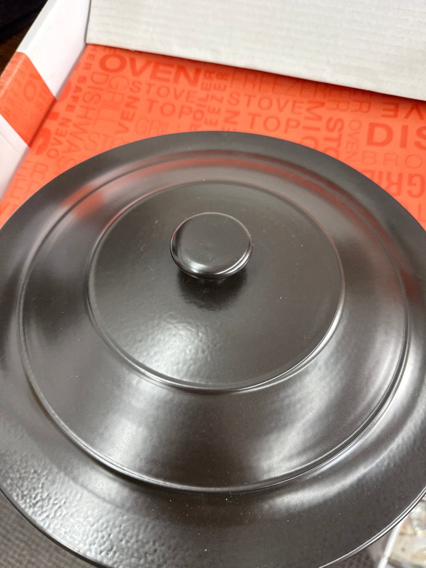 Longaberger flameware 11 1/2 inch skillet lid in ebony