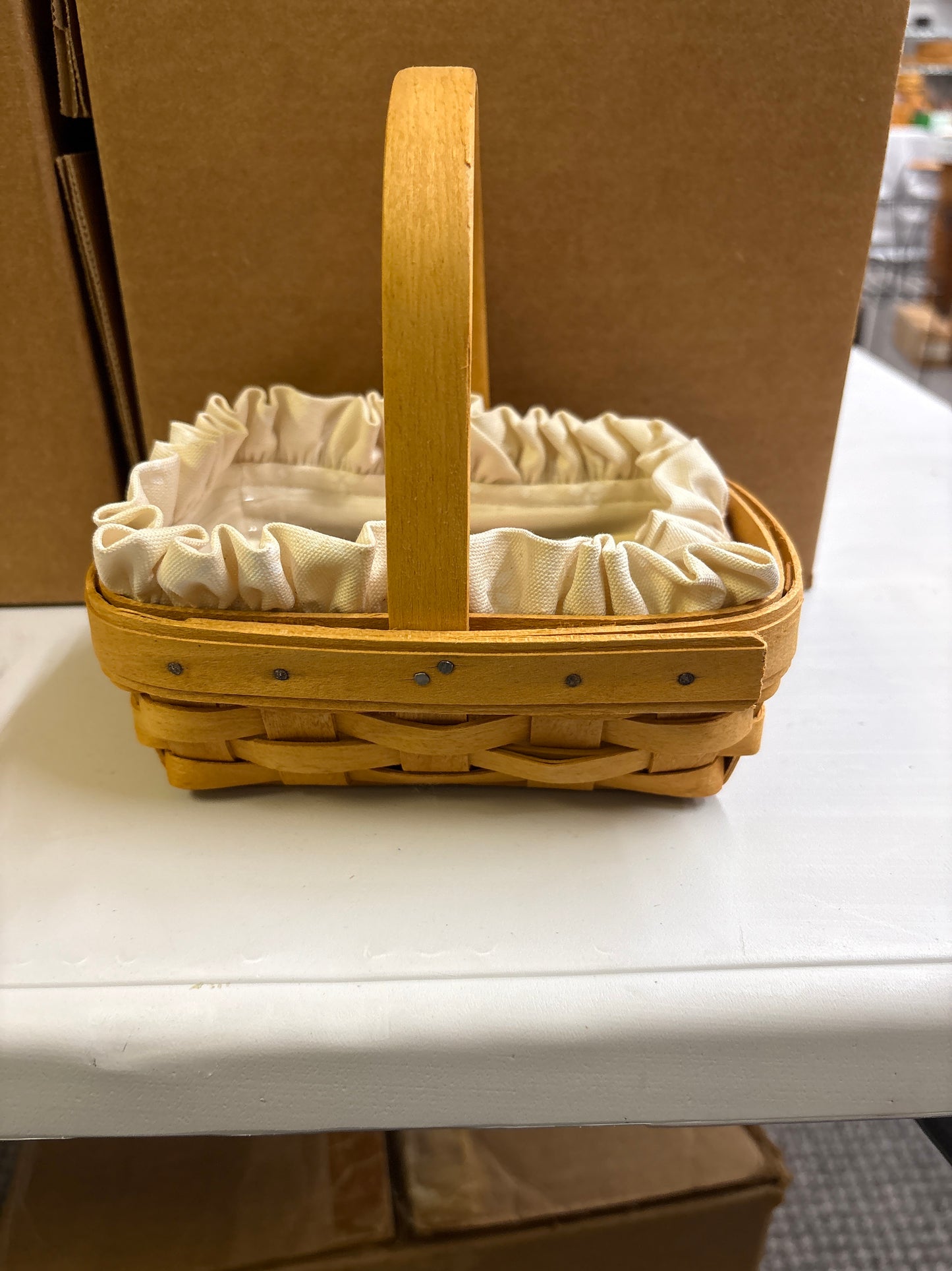 Longaberger 1996 horizon of hope basket with liner and protector