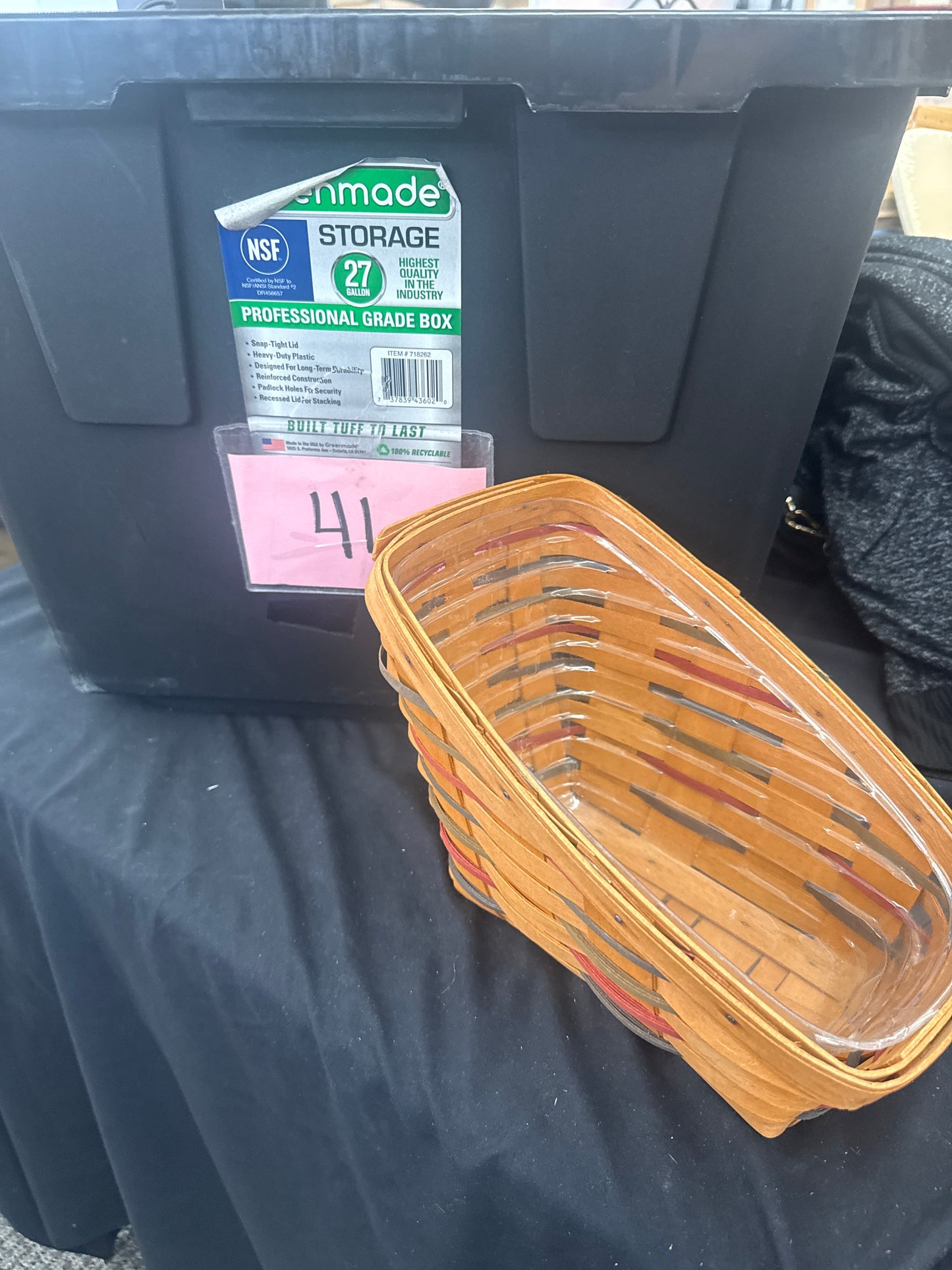 Longaberger small vegetable basket with protector