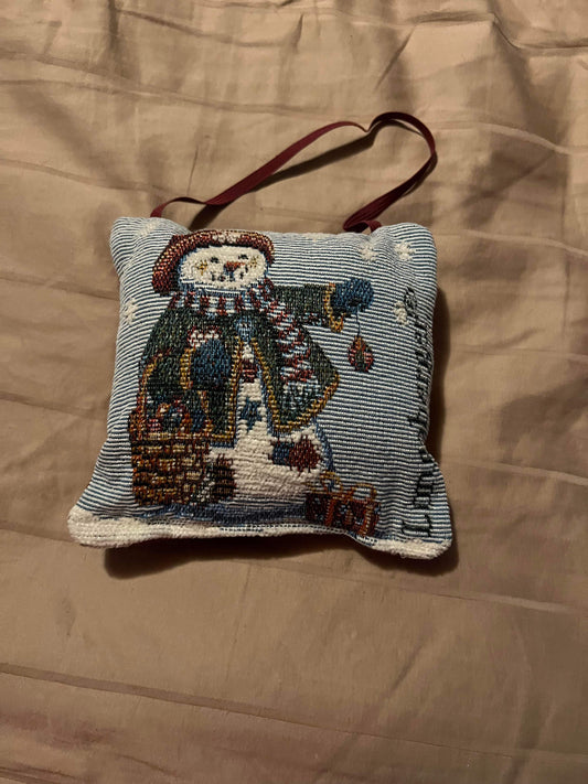 Longaberger snowman door hanger  Pillow