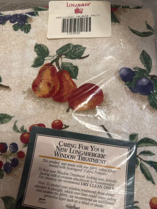 Longaberger window valance in fruit medley