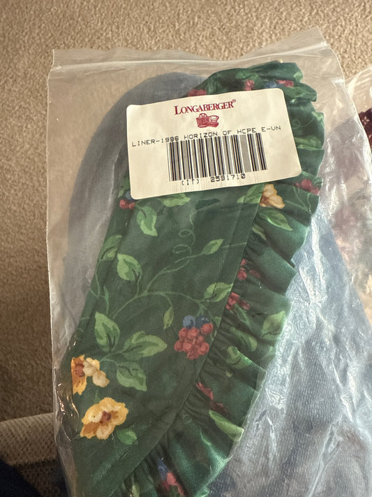 Longaberger 1996 horizon of hope liner in emerald vine