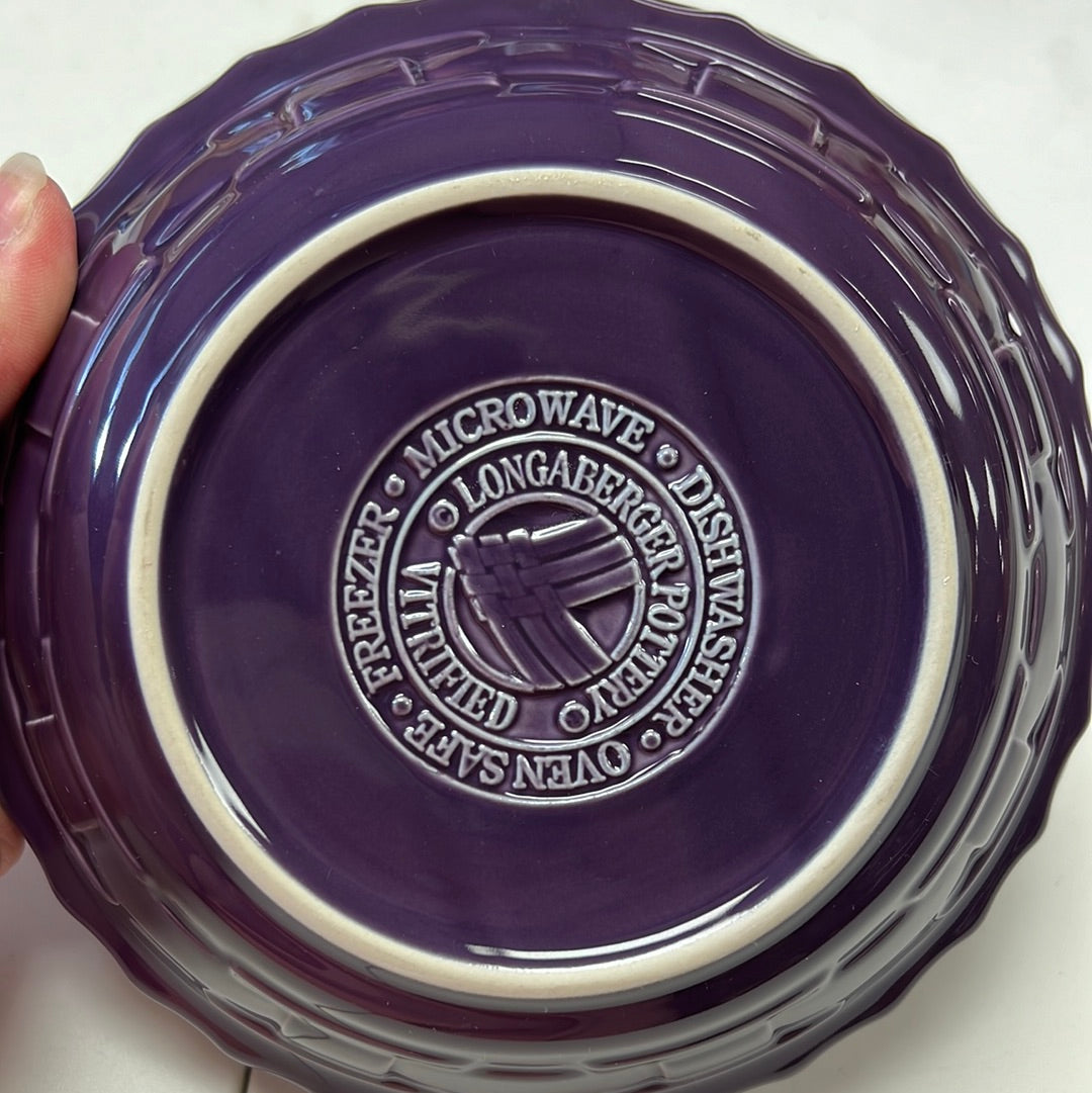 Longaberger 6” Pie Plate in Eggplant