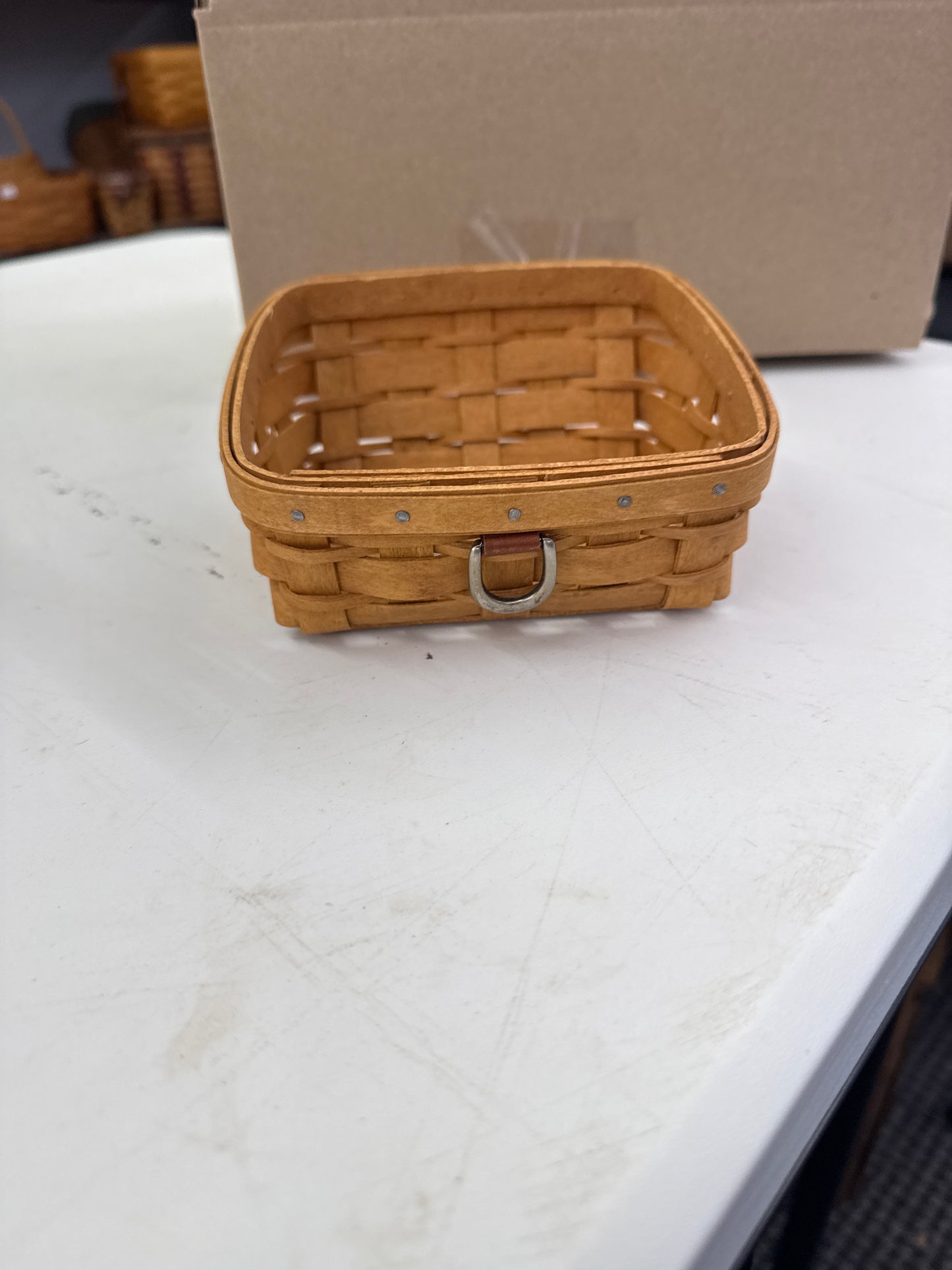 Longaberger sort and store business card basket