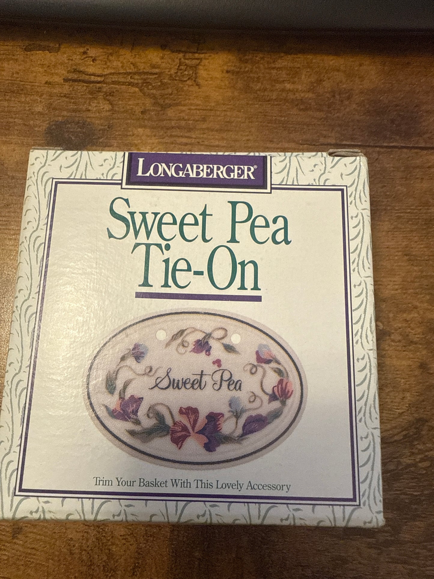 Longaberger sweet pea tie on