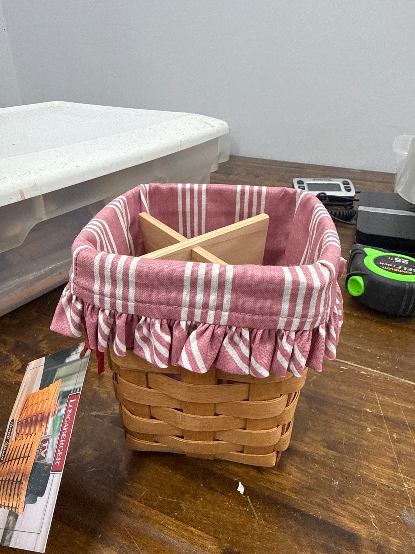 Longaberger small spoon with liner and divider