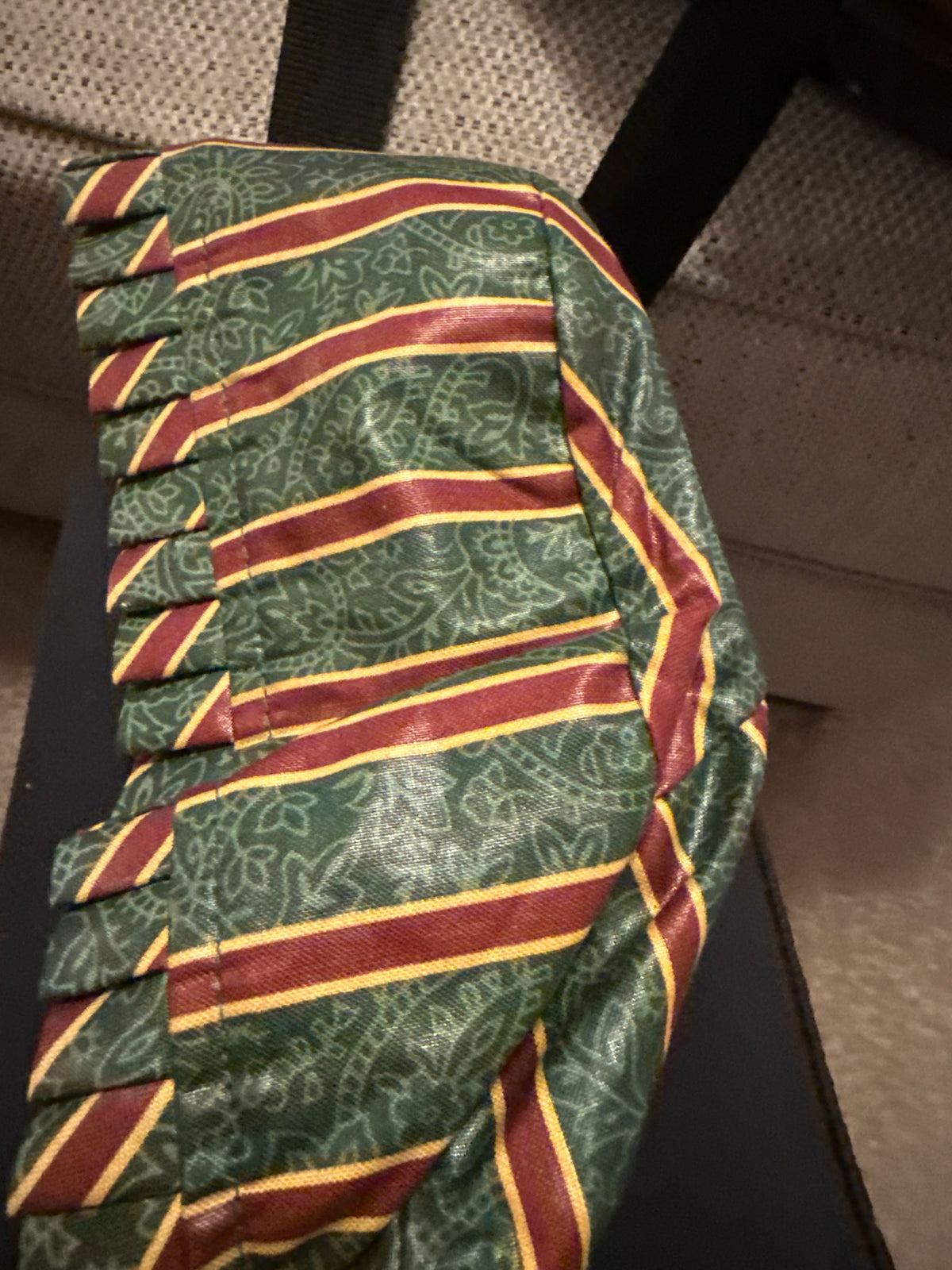 Longaberger button liner in imperial stripe
