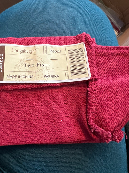 Longaberger two pint liner in paprika