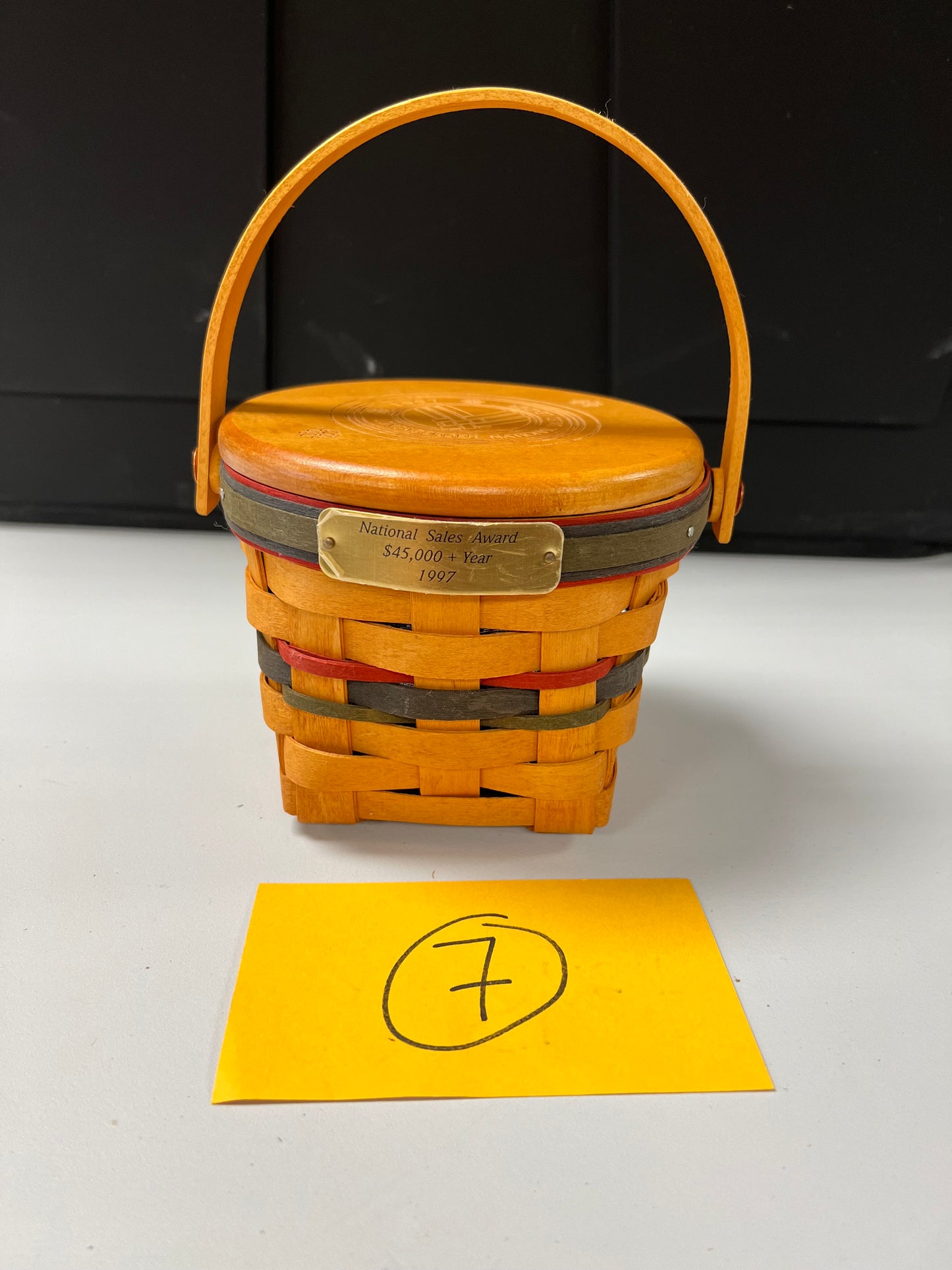 Longaberger 1997 National Sales Award Basket with Lid