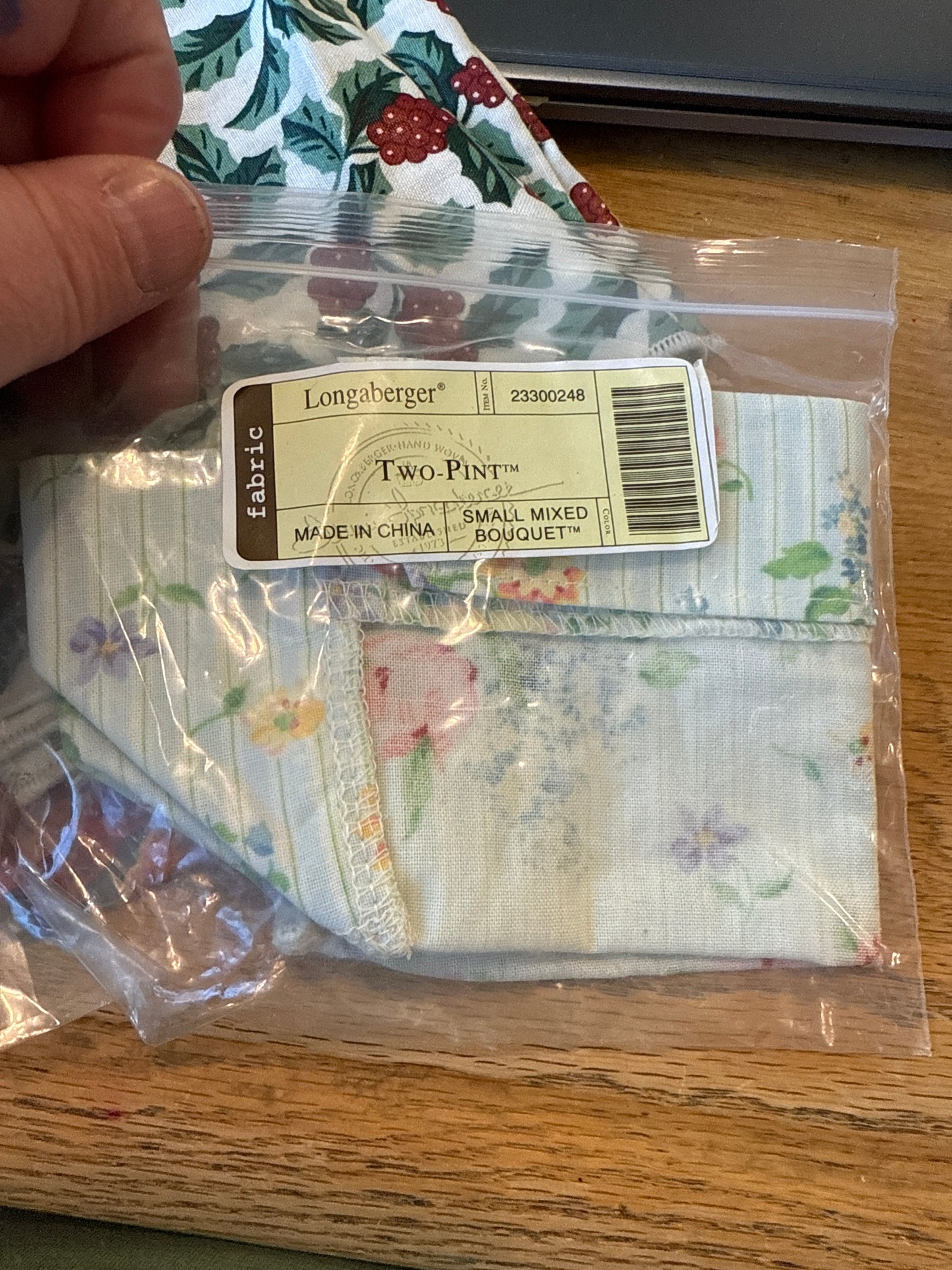 Longaberger two pint liner in small mixed bouquet.