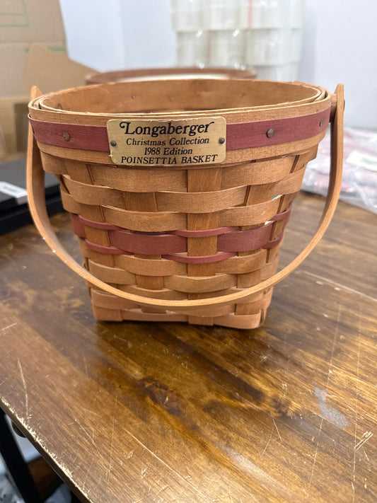 Longaberger poinsettia basket