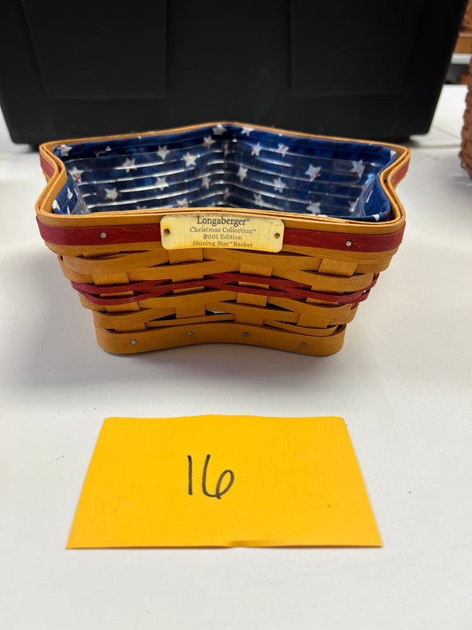 Longaberger shining star with liner and protector