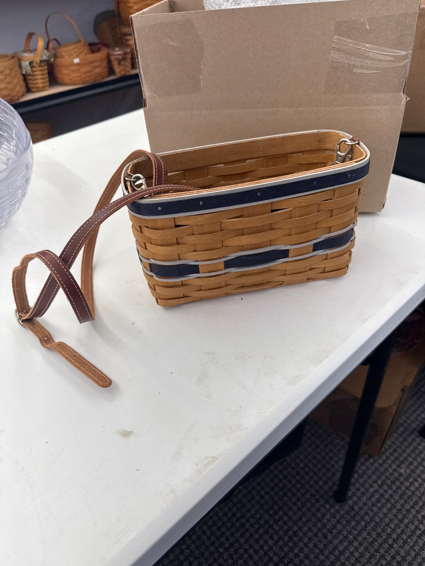 Longaberger team spirit basket purse (blue)