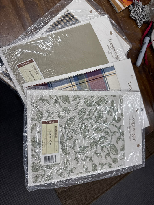 Longaberger fabric cards