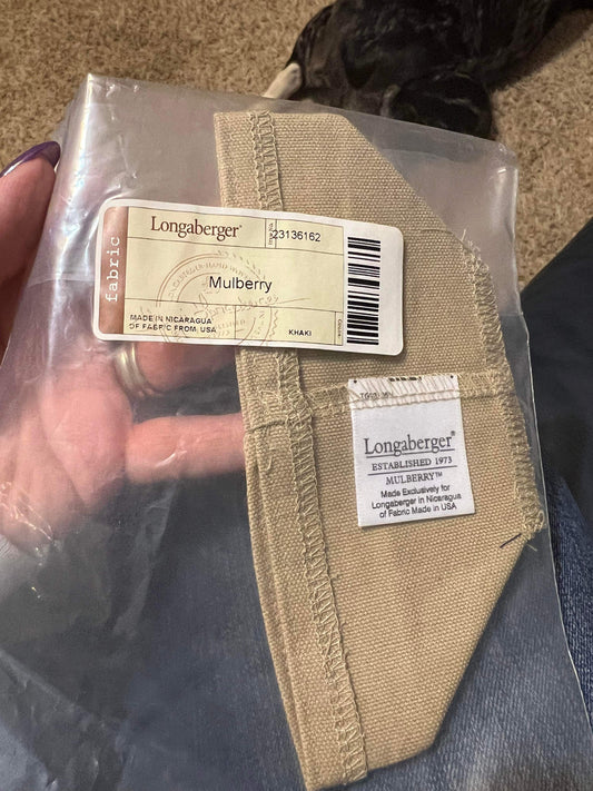 Longaberger Mulberry Liner in Khaki