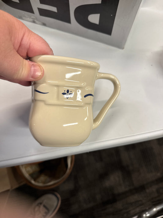 Longaberger classic blue soft square mug