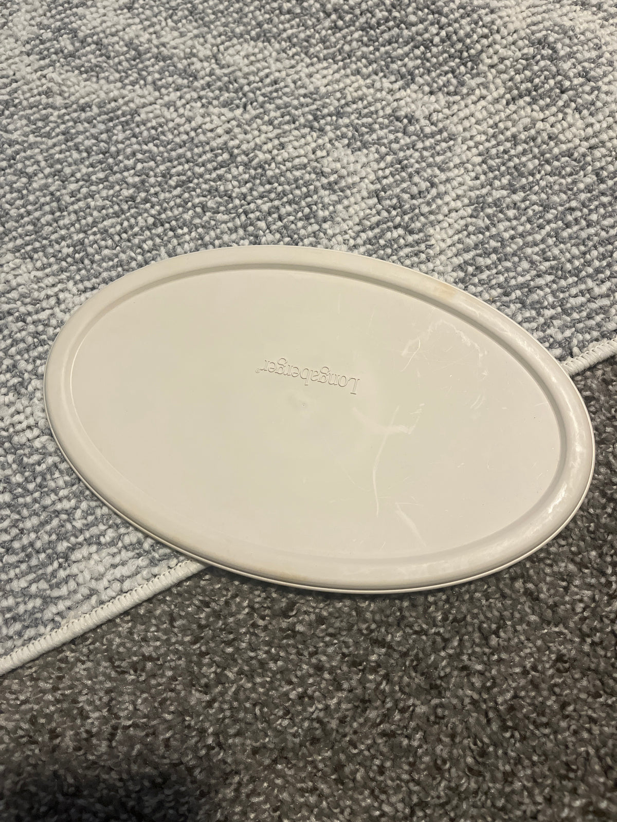Longaberger 9.25”x5.75” ovular lid