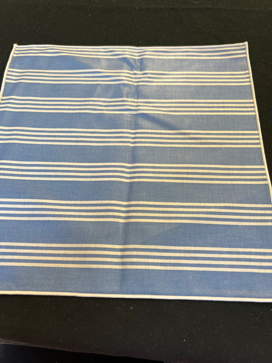 Longaberger 12 x 12 fabric square in sky blue stripe