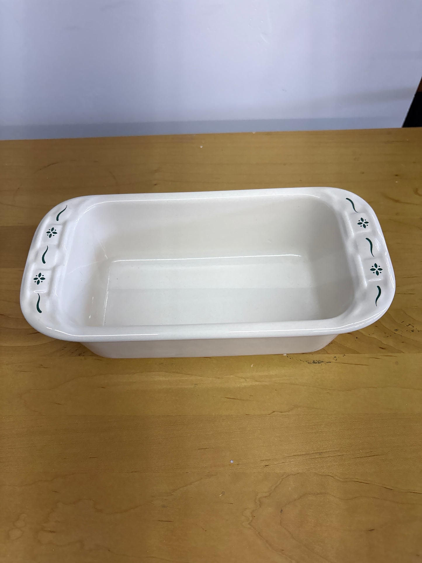 Longaberger Loaf Dish in Heritage Green