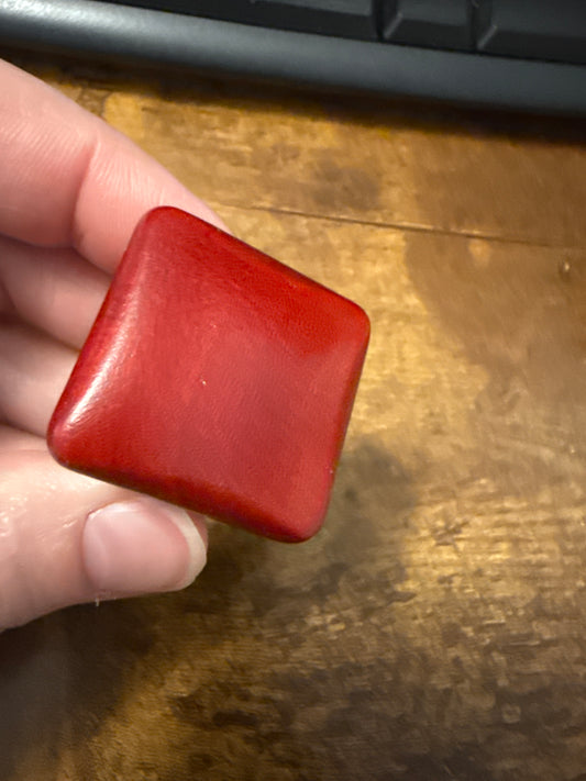 Longaberger square red knob