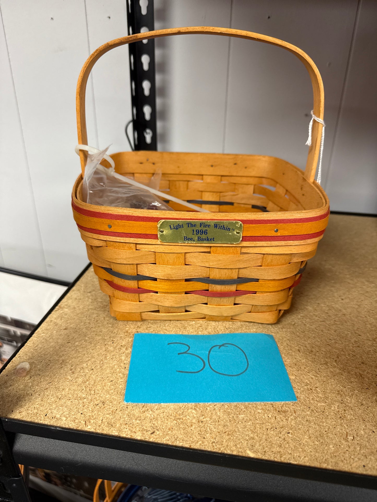 Longaberger 1996 bee basket with liner