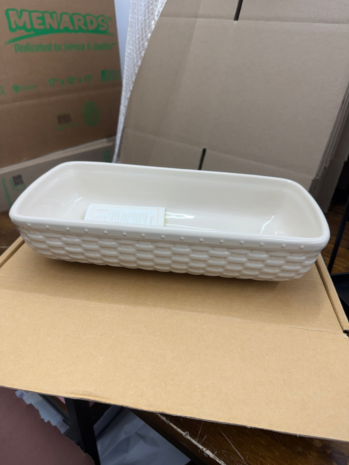 Longaberger woven reflections server in ivory