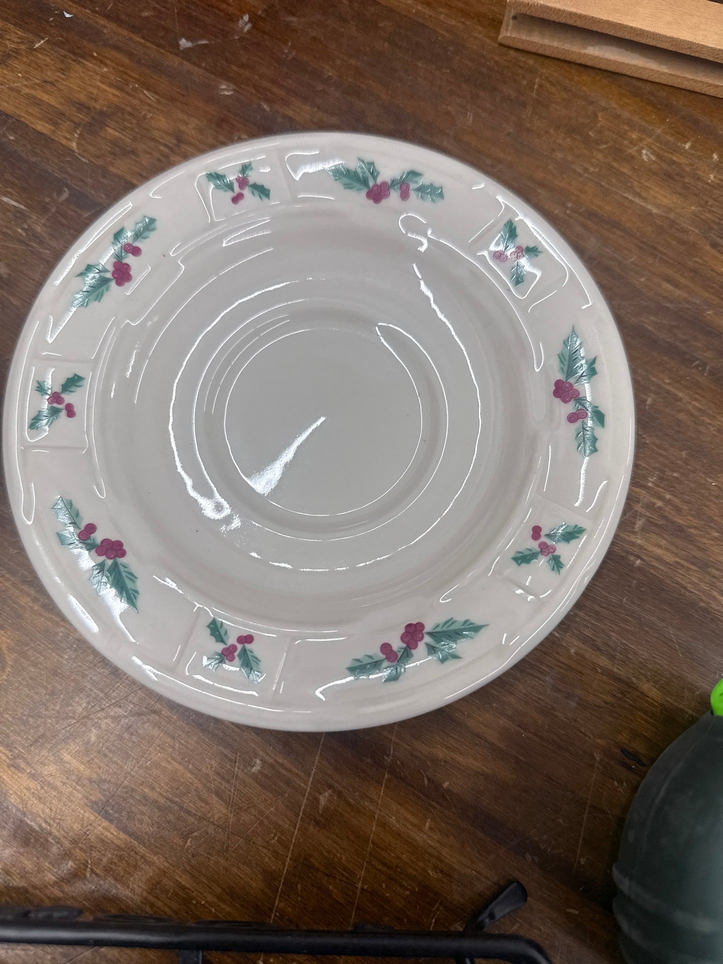 Longaberger teacup saucer in holly