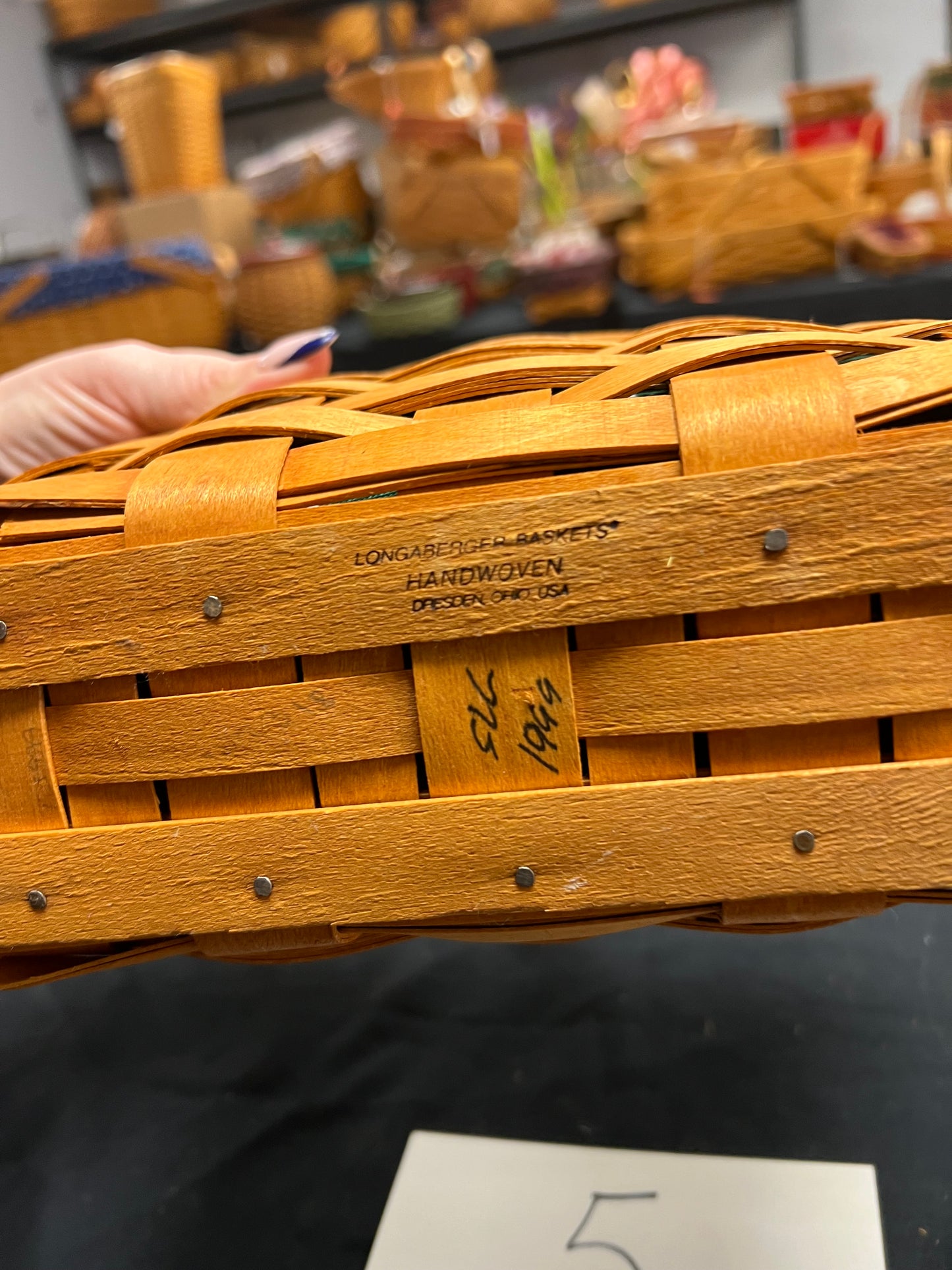 Longaberger candle basket with liner & protecter