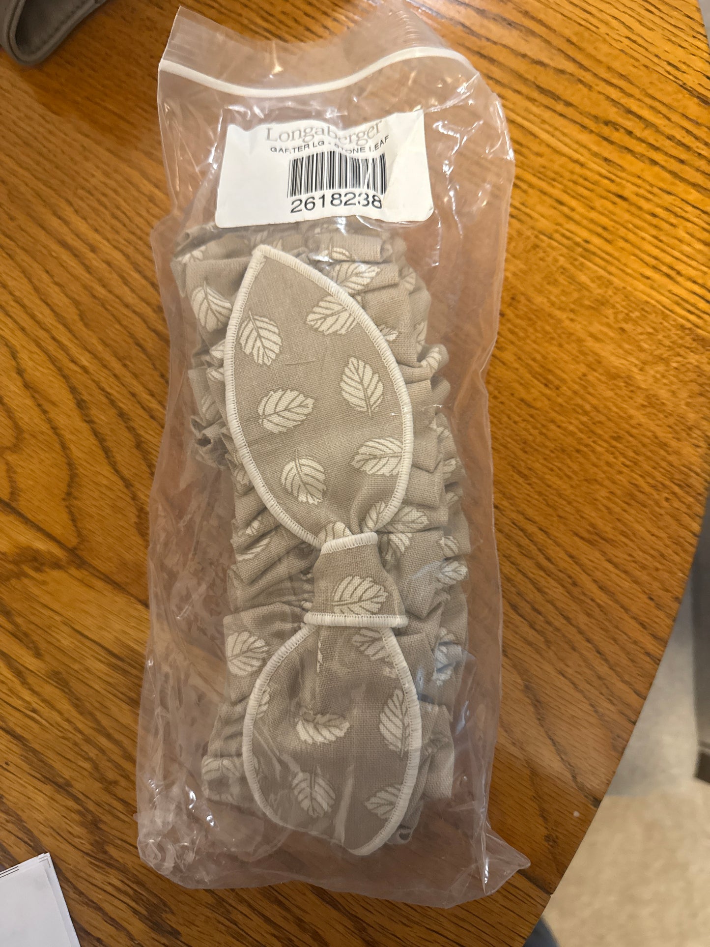 Longaberger Large Garter in Stone Leaf