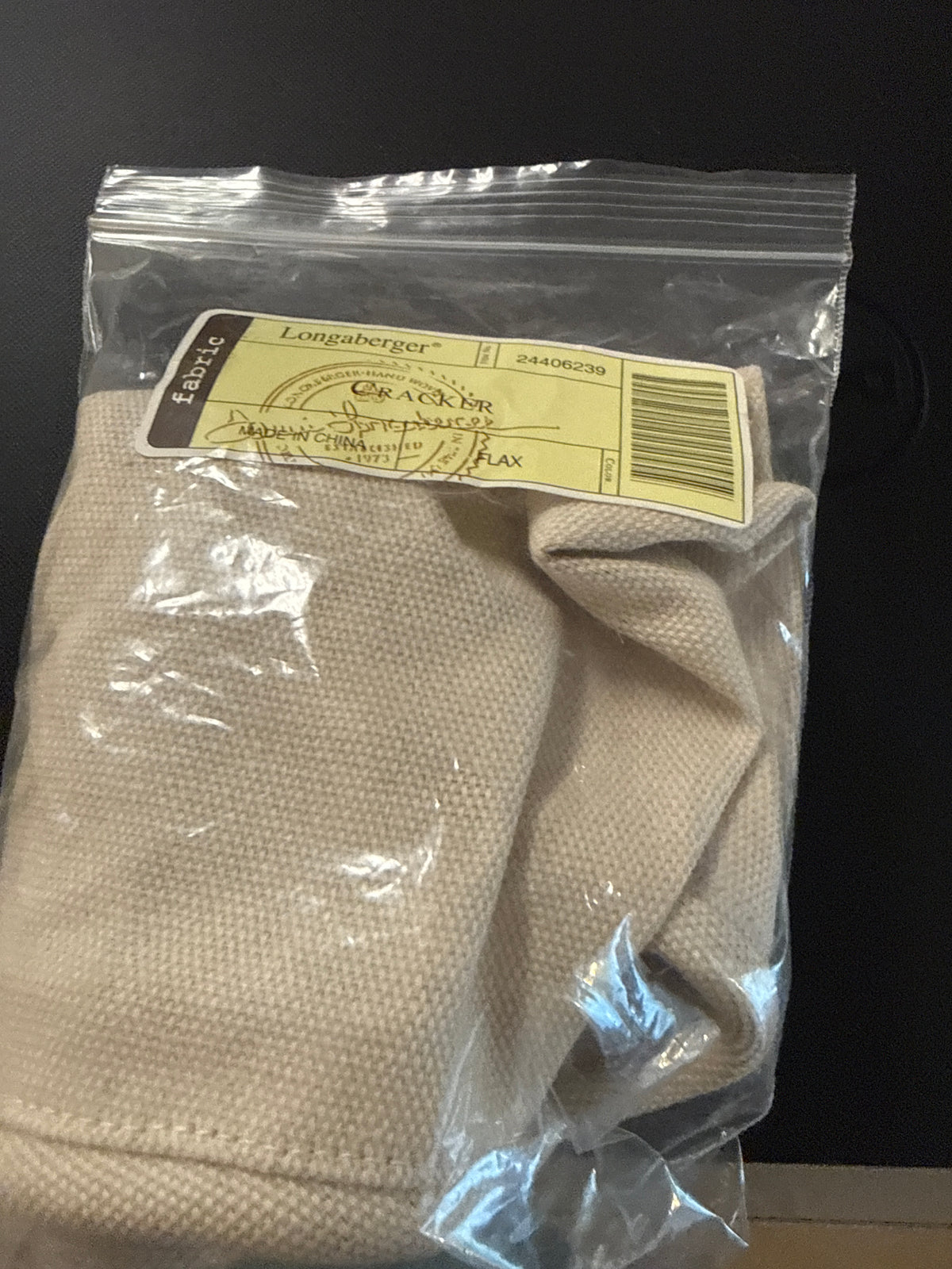 Longaberger cracker liner in flax