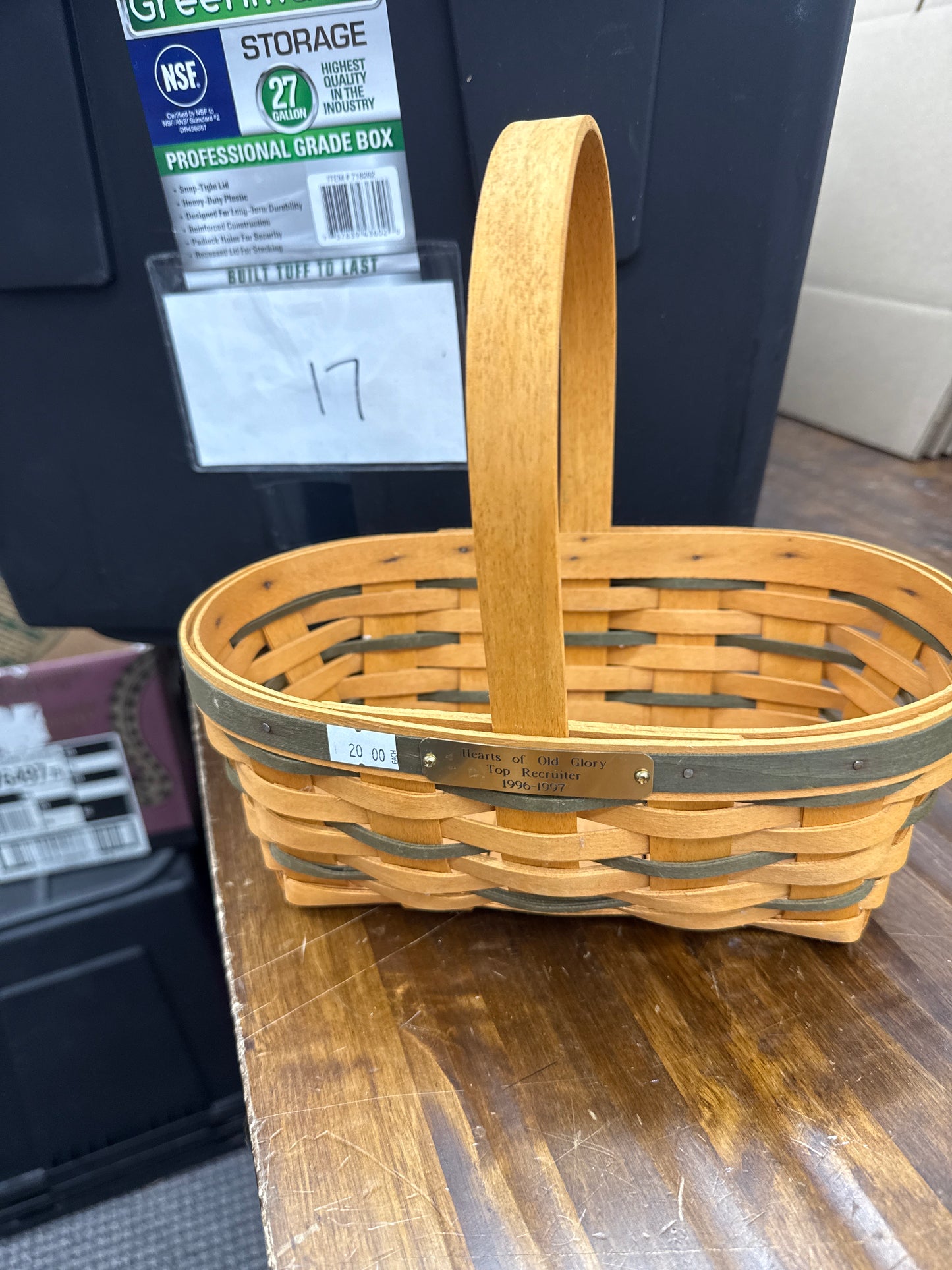 Longaberger top recruiter basket