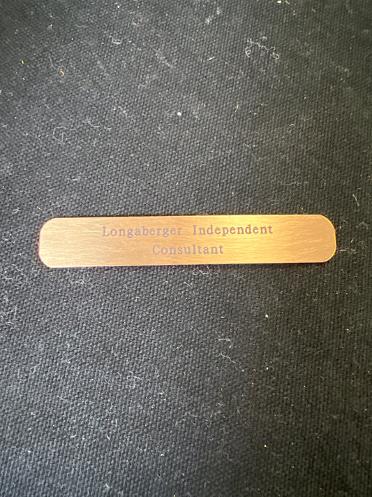 Basket weave placard “longaberger independent consultant”